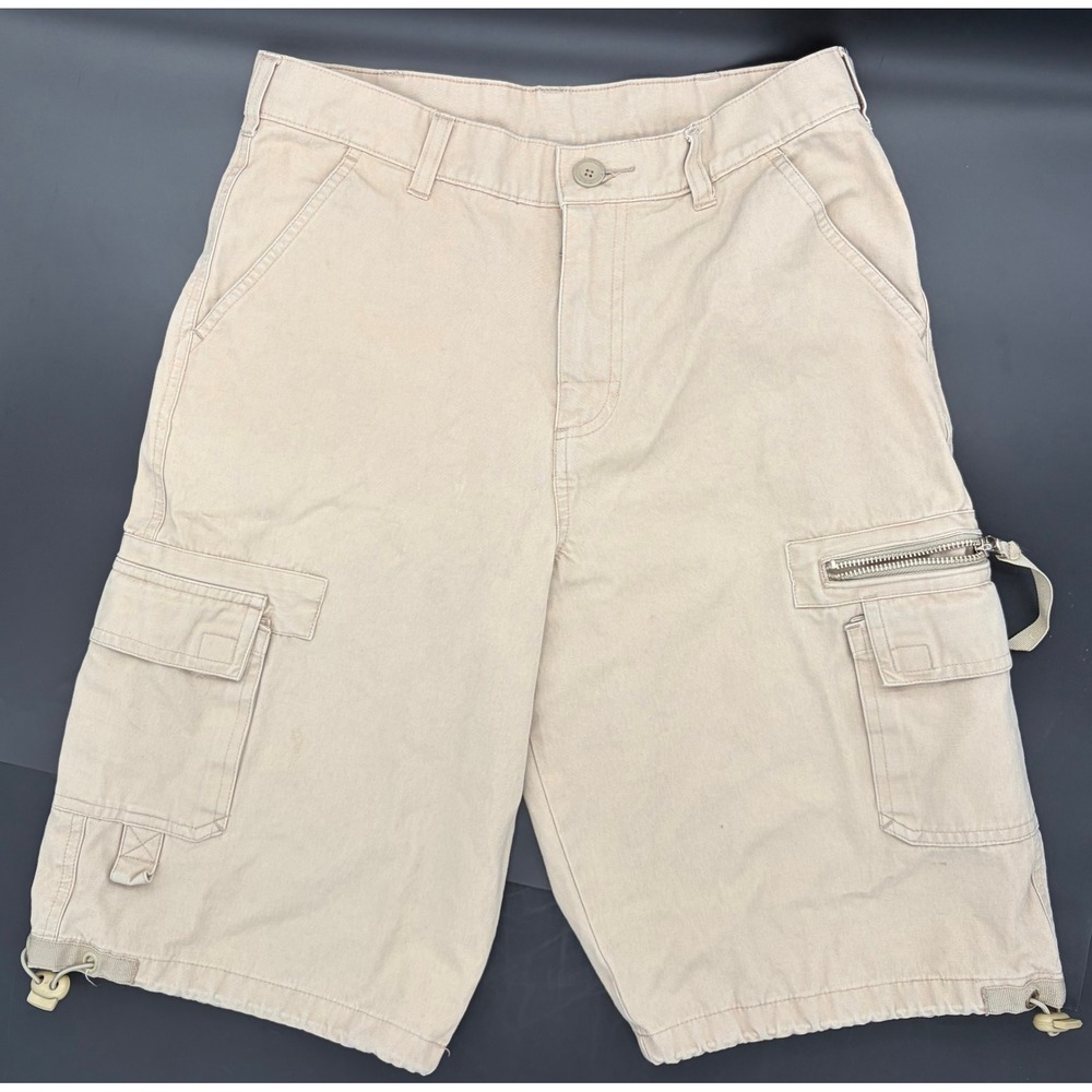 Duck Head Cargo Shorts Size 14 Tan Khaki Cotton Utility Streetwear Kids - Picture 2 of 5